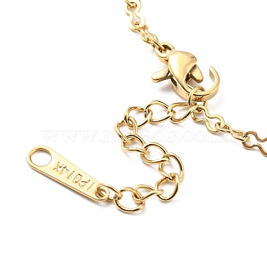 304 Bracelet chaîne à maillons infinis en acier inoxydable pour femme(BJEW-B064-09G)-3