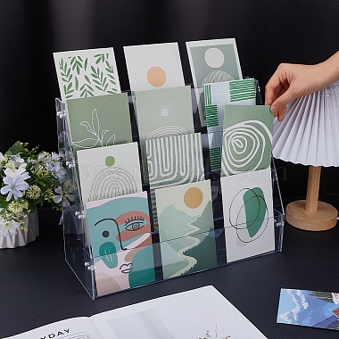 4-Tier Acrylic & PVC Organizer Display Riser Holder for Postcards Brooches(ODIS-WH0108-041B)-3
