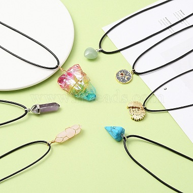 DIY Stone Pendant Necklace Making Kit(DIY-SZ0007-34)-4