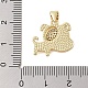 Brass Micro Pave Clear Cubic Zirconia Pendant(KK-I712-41G)-3