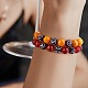 bracelet extensible en perles rondes en agate rouge naturelle(BJEW-SW00077-08)-5