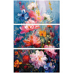 3 Sheets 3 Styles PVC Waterproof Decorative Stickers, Self Adhesive Decals for Furniture Decoration, Flower, 300x150mm, 1 sheet/style(DIY-WH0404-286)