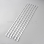 Acrylic Window Blind Tilt Rod, with Hook and Handle, Clear, 427~435x12x12mm, Hole: 2.3mm, Inner Diameter: 5mm, 6pcs/set(FIND-WH0139-223)