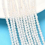 Natural Cultured Freshwater Pearl Beads Strands, Round, Grade 2A+, Old Lace, 4~4.5mm, Hole: 0.5mm, about 100pcs/strand, 14 inch(35.56cm)(PEAR-C004-01)