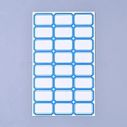 Waterproof Sticker Labels, Adhesive Stickers, Rectangle, Blue, 20.5x12cm, Tags: 3.8x2.5cm, 68~70sheets/bag(AJEW-WH0098-81B)