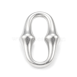 Non-Tarnish 304 Stainless Steel Linking Rings, Oval, Stainless Steel Color, 18.5x12x4.5mm, Inner Diameter: 4.5x15mm(STAS-F287-17P)