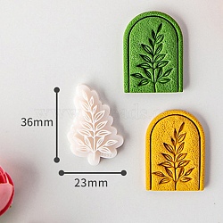 Plastic Clay Pressed Molds Set, Clay Cutters, Clay Modeling Tools, Leaf, 3.6x2.3cm(PW-WG71343-01)