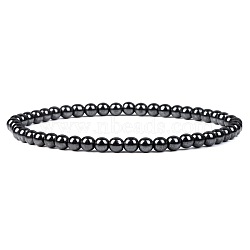 4MM Non-magnetic Hematite Stretch Bracelets(RP2095-6)