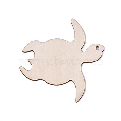 Turtle Shape Unfinished Wood Cutouts, Laser Cut Wood Shapes, for Home Decor Ornament, DIY Craft Art Project, PapayaWhip, 120x114x2.5mm(DIY-ZX040-03-02)