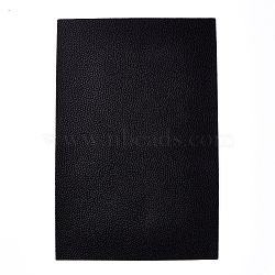 Imitation Leather Fabric Sheets, for Garment Accessories, Black, 30x20x0.05cm(DIY-D025-E11)