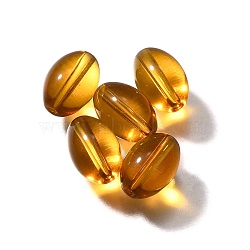 K9 Glass, Imitation Austrian Crystal Beads, Oval, Goldenrod, 11x8mm, Hole: 1.8mm(GLAA-R004-01F)