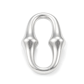 304 Stainless Steel Linking Rings, Oval, Stainless Steel Color, 18.5x12x4.5mm, Inner Diameter: 4.5x15mm