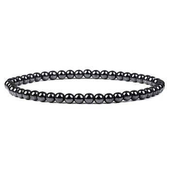 4MM Non-magnetic Hematite Stretch Bracelets