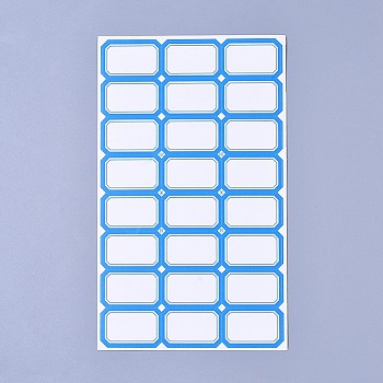 Waterproof Sticker Labels, Adhesive Stickers, Rectangle, Blue, 20.5x12cm, Tags: 3.8x2.5cm, 68~70sheets/bag