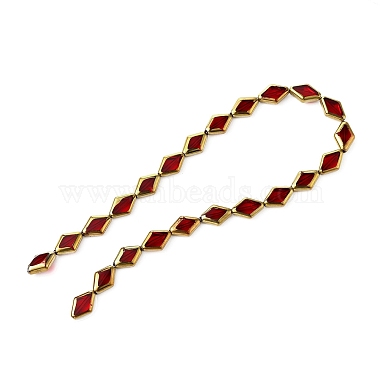 Golden Plated Glass Beads Strands(GLAA-TAC0008-06G)-2