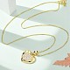 Brass Micro Pave Clear Cubic Zirconia Pendant Necklaces for Women(NJEW-M084-02G-03)-1