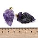 Raw Rough Natural Amethyst Pendants(G-G162-01G-02)-3