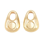 304 Stainless Steel Charms, Teardrop Charms, Rack Plating, Long-Lasting Plated, Golden, 15x10x2.5mm, Hole: 4x5mm(SA-CBA76DA-12G)