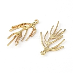 Alloy Pendants, Branch Charm, Golden, 41x21x2mm, Hole: 1.8mm(FIND-WH0111-297)