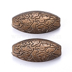 CCB Plastic Beads, Horse Eye, Antique Bronze, 28x14x5.5mm, Hole: 1.8mm(CCB-L011-083AB)