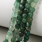 Gradient Color Natural Green Strawberry Quartz Beads Strands, Cube, Faceted, 5x5x4.5mm, Hole: 0.8mm, about 89pcs/strand, 15.75''~15.94''(40~40.5cm)(GG-CBABA15-A01-01)