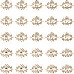 50Pcs Alloy Pendants, with Rhinestone, Light Gold, Cadmium Free & Lead Free, Horse Charms Eye, Crystal, 14x18.5x3.5mm, Hole: 1mm(FIND-FH0004-63)