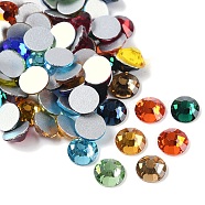 Glass Flat Back Rhinestone, Grade A, Back Plated, Faceted, Half Round, Mixed Color, 6.3~6.5mm, about 288pcs/bag(RGLA-C002-SS30-M)