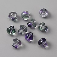 Transparent Glass Beads, Mushroom, Indigo, 13.5x13.5mm, Hole: 1.6mm(GLAA-CJC0002-07F)