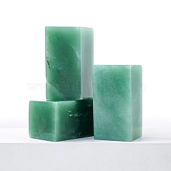 Natural Green Aventurine Rectangle Healing Stone, Reiki Energy Stone Display Decorations, for Home Feng Shui Ornament, 30x30x60mm(PW-WG95528-02)