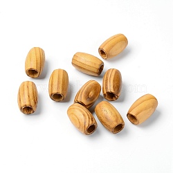 Pinewood Beads, Barrel, BurlyWood, 30x20mm, Hole: 10mm(WOOD-WH0015-68)