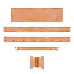 PU Leather Bag Bottom and Handles, for Women Bags Handmade DIY Accessories, Sandy Brown, 210x16mm(FIND-WH0059-06B)