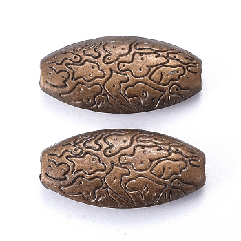 CCB Plastic Beads, Horse Eye, Antique Bronze, 28x14x5.5mm, Hole: 1.8mm