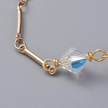 Bicone Austrian Crystal Chain Necklaces(NJEW-JN02589)-2