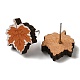 Wood Stud Earrings(EJEW-Z054-01L)-2