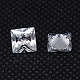 20PCS Clear Grade A Square Shaped Cubic Zirconia Pointed Back Cabochons(X-ZIRC-M004-5x5mm-007)-2