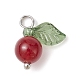 Natural Dyed White Jade Fruit Charms(PALLOY-JF02431-04)-3