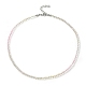 Collier de perles rondes en verre bling pour femme(NJEW-PH01490-01)-1