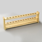 Wood Test Tube Display Stands, 12 Tube Capacity, Moccasin, 410x60x130mm, Inner Diameter: 18mm(AJEW-WH0016-52B)
