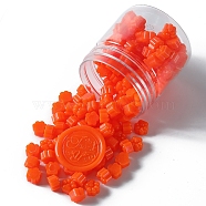 Paw Print Sealing Wax Particles, for Retro Seal Stamp, Orange Red, 9.5x8.5x6mm(SCRA-PW0012-02A-09)