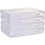 Polypropylene Plastic Bead Storage Containers, Rectangle, Clear, 17x10.5x2.6cm(CON-BC0005-36)