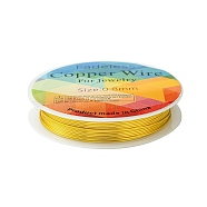 Round Copper Jewelry Wire, Gold, 20 Gauge, 0.8mm, about 9.84 Feet(3m)/roll(X-CWIR-CW0.8mm-07)