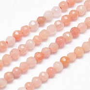 Natural Pink Aventurine Beads Strands, Round, Faceted, 2mm, Hole: 0.5mm(G-J002-12)