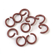 Iron Jump Rings, Open Jump Rings, Saddle Brown, 17 Gauge, 8~8.5x1.2mm, Inner Diameter: 5~6mm(IFIN-F149-F02)