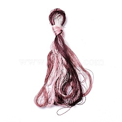 Real Silk Embroidery Threads, Friendship Bracelets String, 8 Colors, Gradient color, Dark Red, 1mm, 20m/bundle, 8 bundles/set(OCOR-D012-01D)