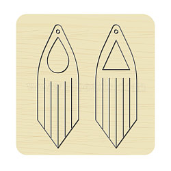 Wood Cutting Dies, with Steel, for DIY Scrapbooking/Photo Album, Decorative Embossing DIY Paper Card, Geometric Pattern, 10x10x2.4cm(DIY-WH0169-67)