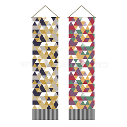 Polyester Wall Hanging Tapestry, for Bedroom Living Room Decoration, Rectangle, Triangle, 1160x330mm, 2pcs/set(AJEW-WH0399-054)