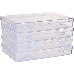 Polypropylene Plastic Bead Storage Containers, Rectangle, Clear, 17x10.5x2.6cm(CON-BC0005-36)