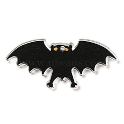 Halloween Theme Opaque Acrylic Pendants, Bat, 20x44.5x2.5mm, Hole: 1.6mm(SACR-Z004-03D)