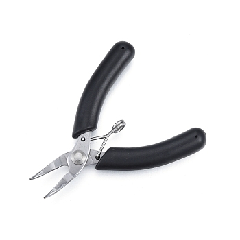 40cr13 Stainless Steel Bent Nose Pliers, Mini Jewelry Pliers, Stainless Steel Color, 9.4x8x1.2cm