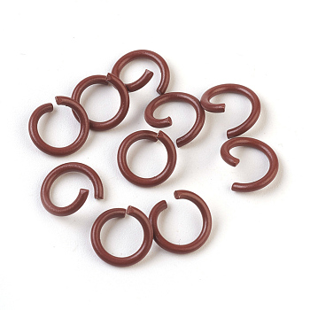 Iron Jump Rings, Open Jump Rings, Saddle Brown, 17 Gauge, 8~8.5x1.2mm, Inner Diameter: 5~6mm
